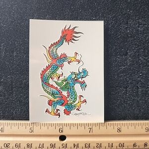 Ed Hardy Colorful Dragon Temporary Tattoo